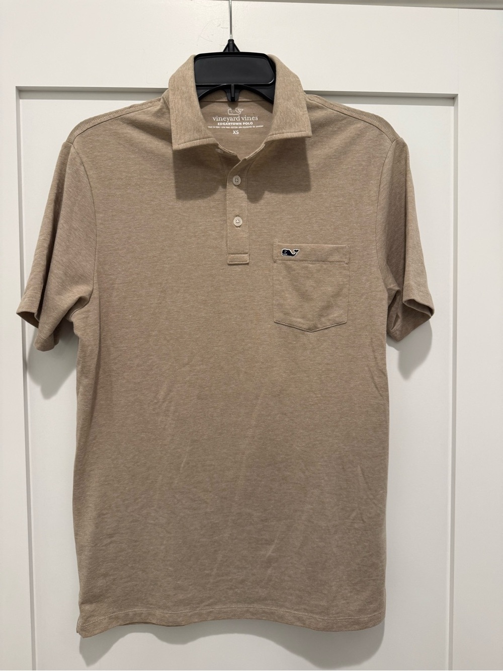 Vineyard Vines Men's Beige/Tan Pocket Polo